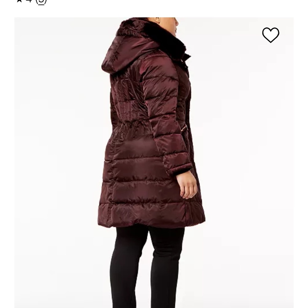 Vince Camuto Faux-Fur-Trim Zip-Pocket Puffer Coat size XS - Picture 3 of 10